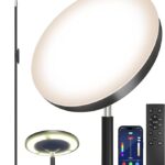 Keepsmile Double Side Lighting Led Floor Lamp with Remote Smart App 36W/2600LM Bright Tall Standing RGB Floor Lamp